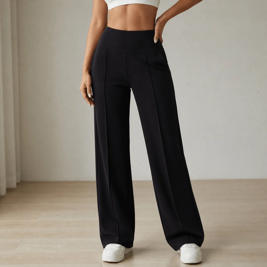 High Waist Stretchable Comfy Ladies Light Flare Pant